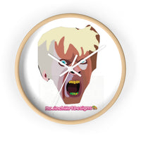 KAREN.  Screaming Face Wall Clock — Bold Pop Art Horror Home Decor