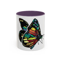 Colorful Butterfly Coffee Mug — Vibrant Monarch Art Accent Mug (11/15oz)