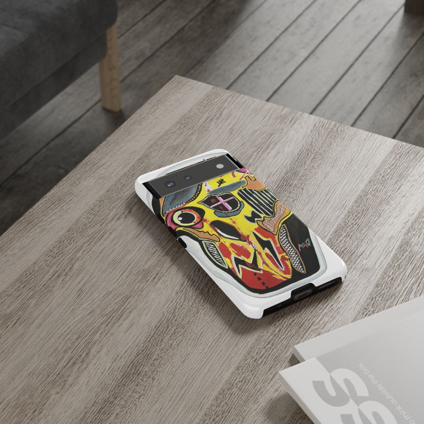 VINCENT.  Skull Riot Phone Case – Colorful Abstract Horror Art Protective Cover