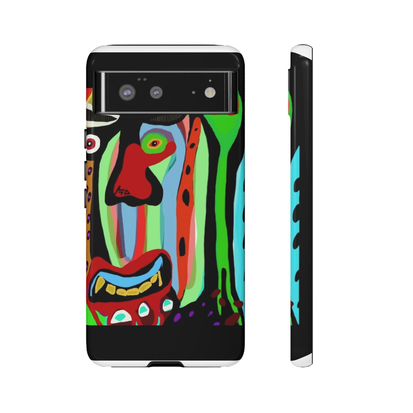 CRAZY.   Tribal Face Phone Case — Colorful Modern Art iPhone Cover