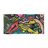 Abstract Tropical CONCERT  Beach Towel – Vibrant Colorful Ocean Art for Beach & Pool