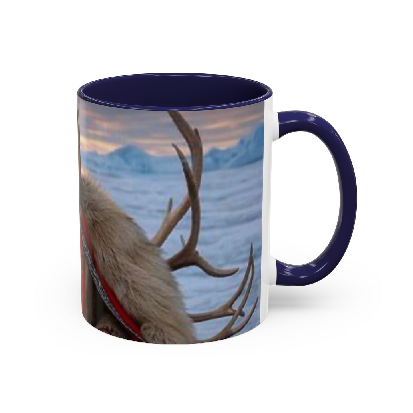 KING OF THE WORLD Royal Portrait Accent Coffee Mug – King in Fur Coat Design (11/15oz)