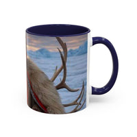 KING OF THE WORLD Royal Portrait Accent Coffee Mug – King in Fur Coat Design (11/15oz)