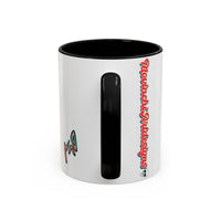 Edgy 3x  Horror Face Accent Coffee Mug (11/15oz) — 'ANAL 3X' Graphic
