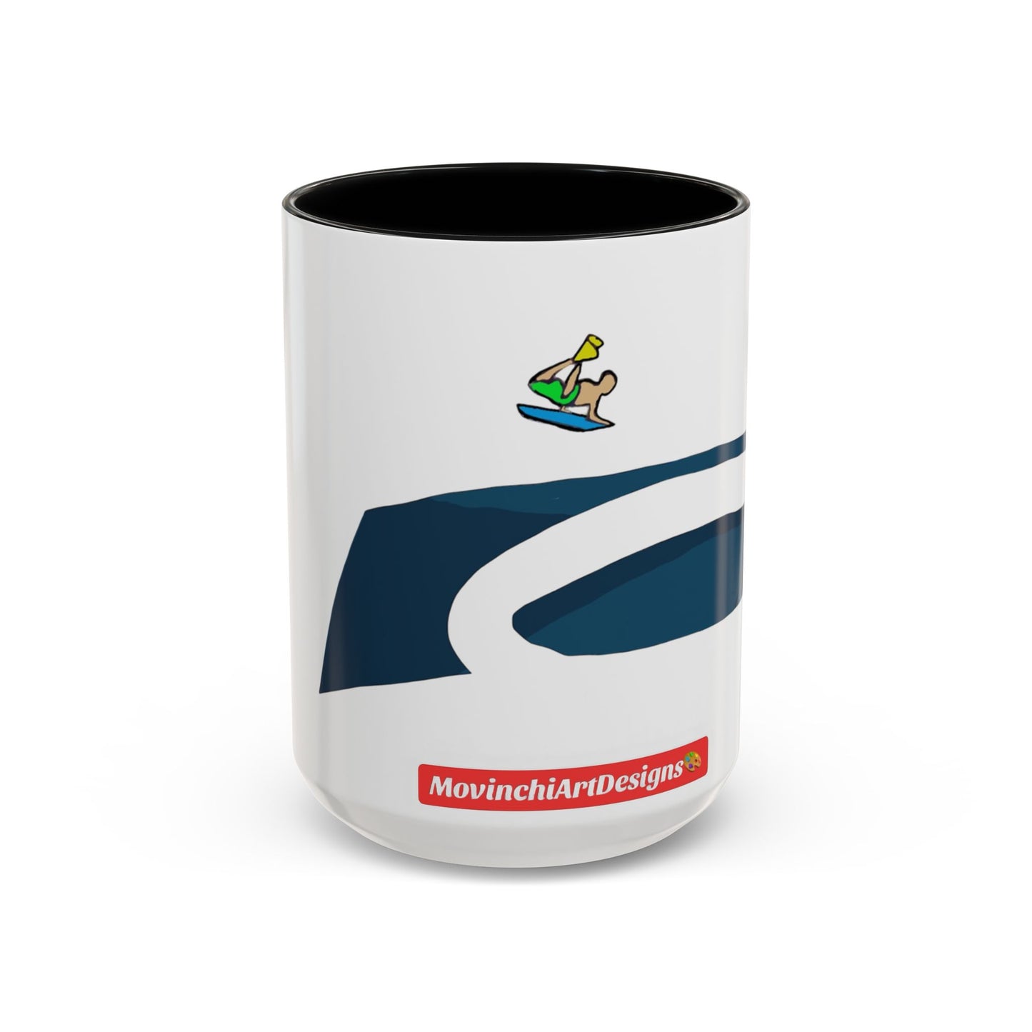 AERIAL.   Wave Accent Coffee Mug — Watersports Lover Gift