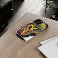 VINCENT.  Skull Riot Phone Case – Colorful Abstract Horror Art Protective Cover