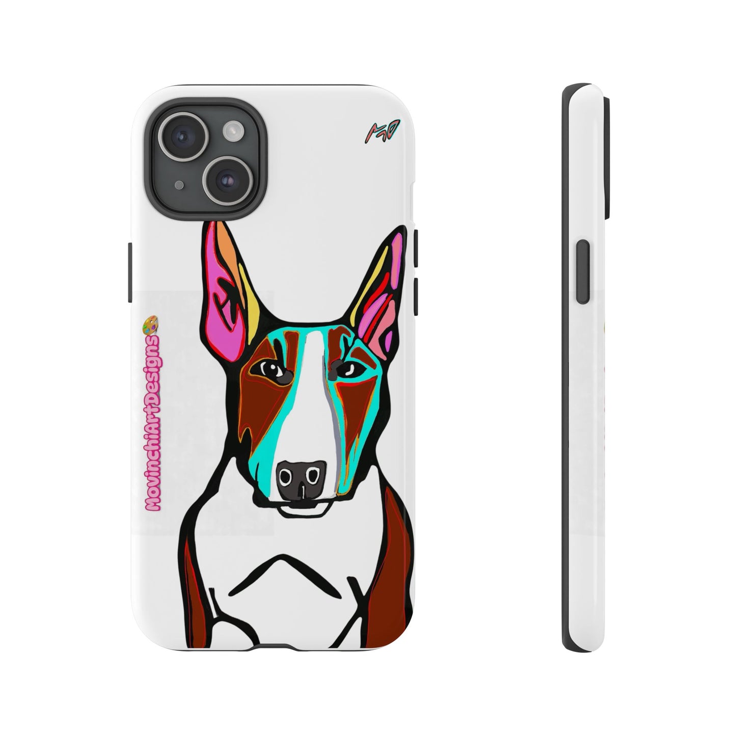 MR Bull Terrier Phone Case — Colorful Pop Art Tough Cases for Dog Lovers