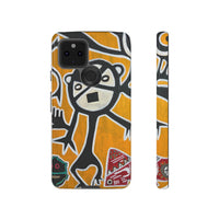 Abstract TAINO  Tribal Art Phone Case – Bold Orange Graphic Protective Cover