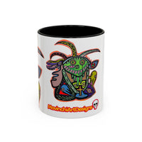 Colorful RYDER.   Abstract Jester Accent Coffee Mug — MovinchiArtDesigns