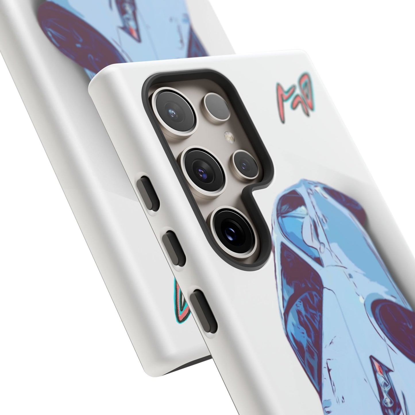 Melvin White Sports Car Phone Case - Retro Pop Art Supercar Protective Tough Case