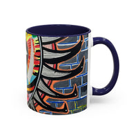 Abstract Street-Art Eye Coffee Mug — Colorful Graffiti Accent Mug (11/15 oz)
