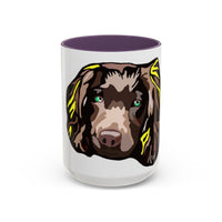 MR COCKER Dog Portrait Accent Coffee Mug — Brown Spaniel Art Mug (11/15oz)