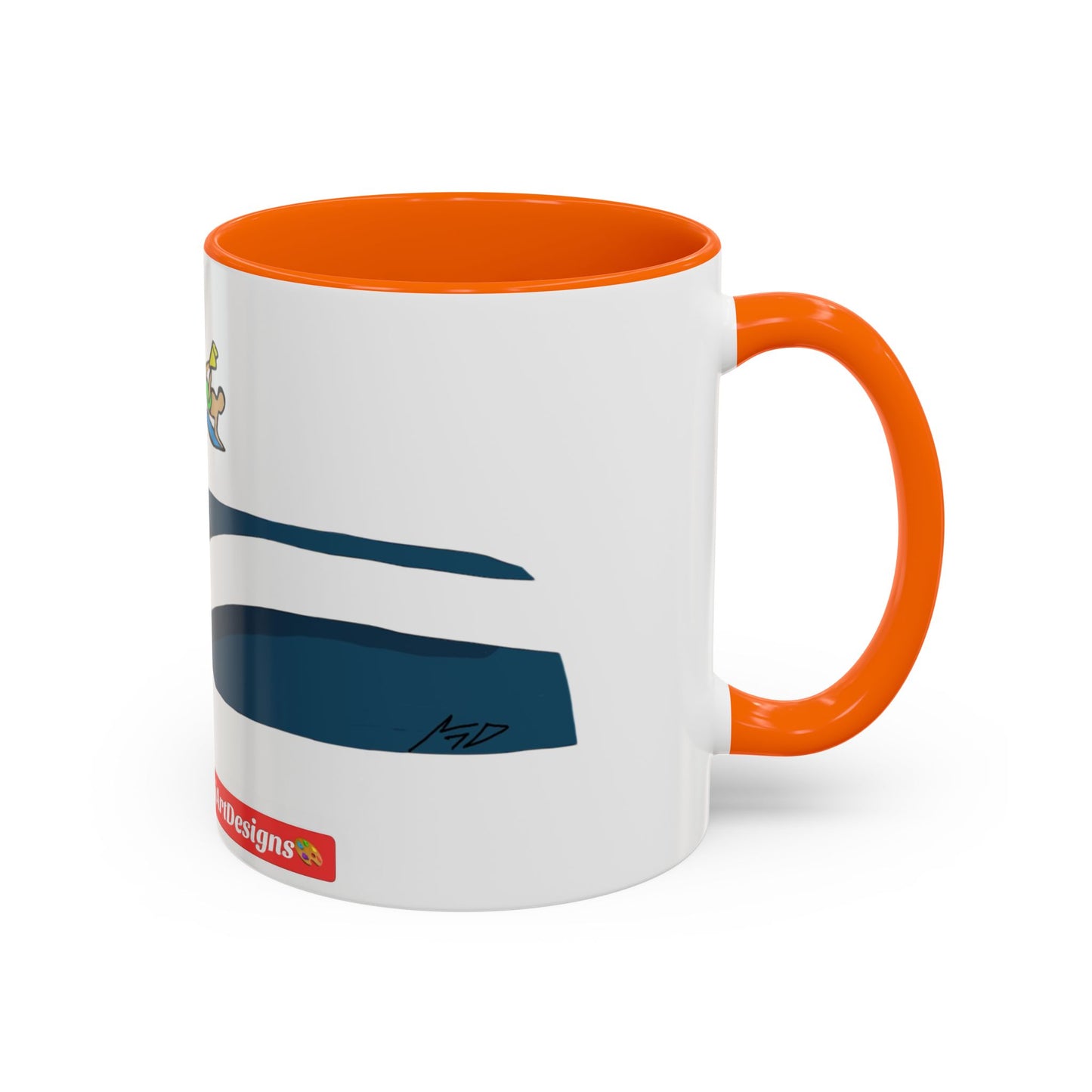 AERIAL.   Wave Accent Coffee Mug — Watersports Lover Gift