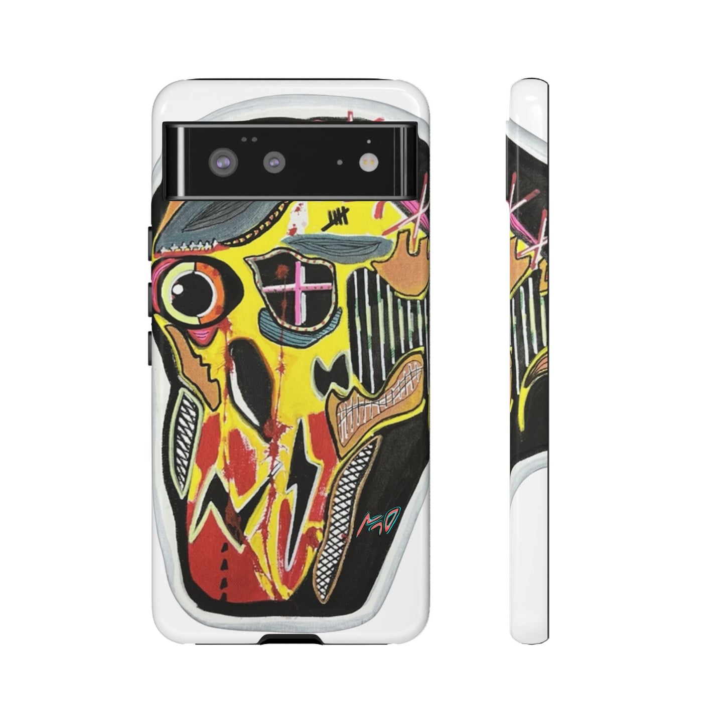 VINCENT.  Skull Riot Phone Case – Colorful Abstract Horror Art Protective Cover
