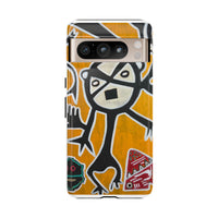 Abstract TAINO  Tribal Art Phone Case – Bold Orange Graphic Protective Cover