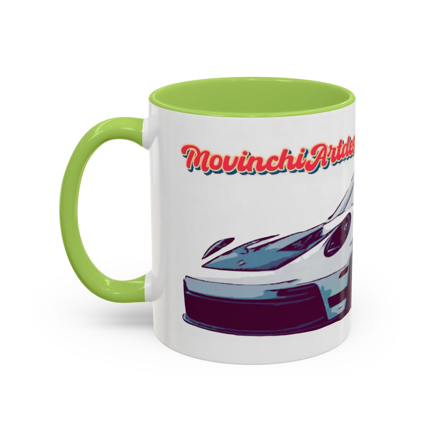 Porsche GT3 Cup Accent Coffee Mug – Racing Car Graphic 11/15oz