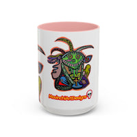 Colorful RYDER.   Abstract Jester Accent Coffee Mug — MovinchiArtDesigns