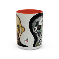 3 amigos Creepy Masked Faces Accent Coffee Mug – Horror Art 11/15oz