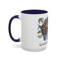 Colorful Shark Attack  Fish Accent Coffee Mug — Bold Nautical Art 11/15oz