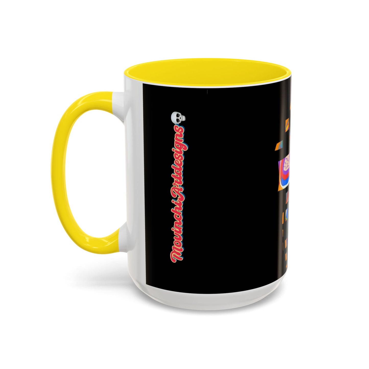 Coffee Mug — Colorful Abstract Cross Accent Ceramic Mug (11/15 oz)