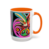 Abstract Neon octopussy Coffee Mug — Colorful Pop Art Accent Mug (11/15oz)