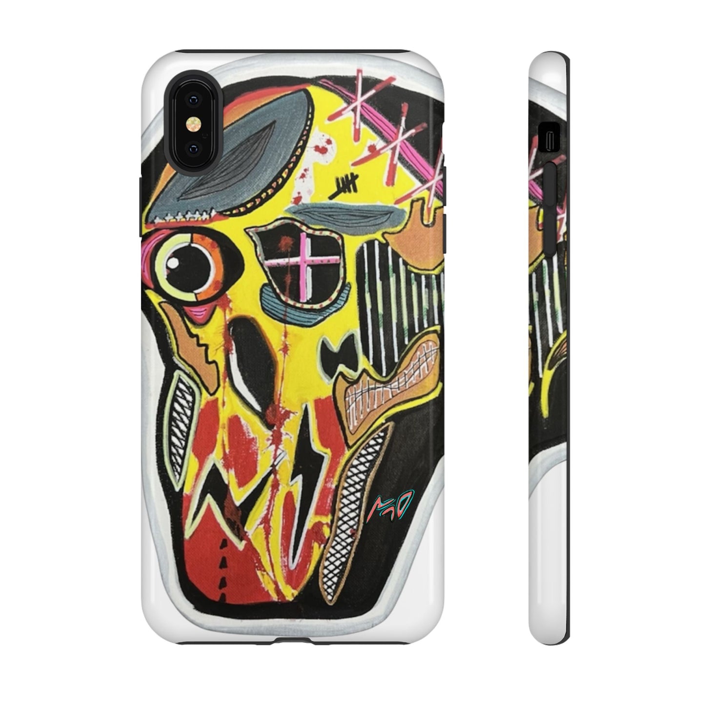 VINCENT.  Skull Riot Phone Case – Colorful Abstract Horror Art Protective Cover