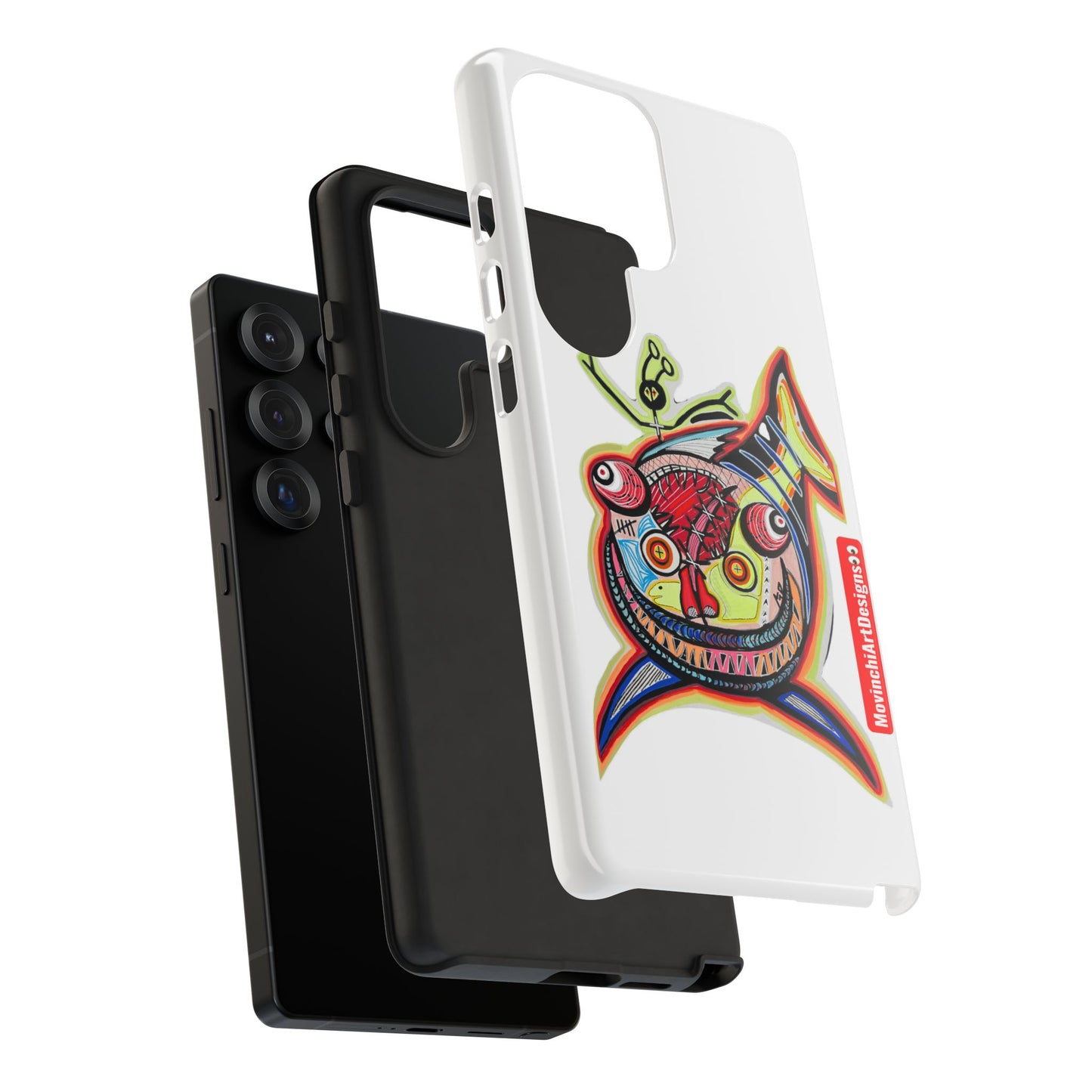 Phone Case — Colorful Abstract PARASITE  Fish Art Tough Cases