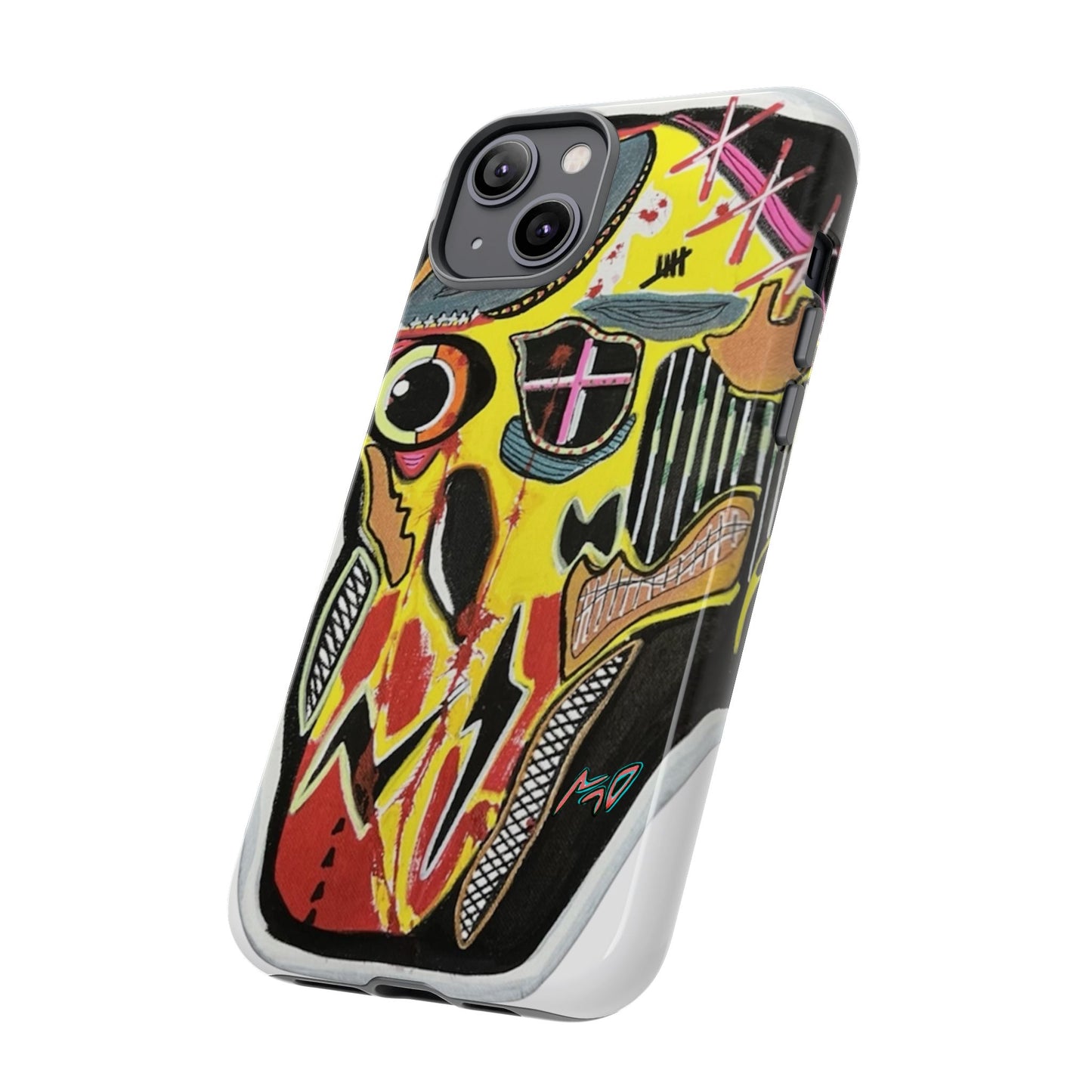 VINCENT.  Skull Riot Phone Case – Colorful Abstract Horror Art Protective Cover