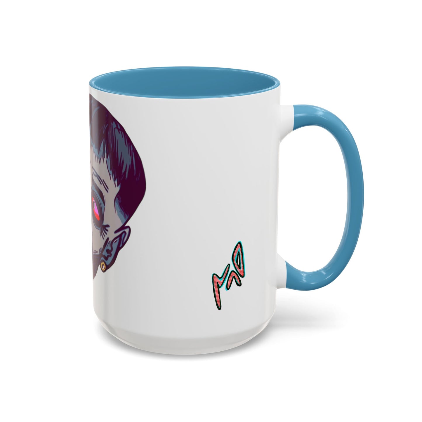 Edgy 3x  Horror Face Accent Coffee Mug (11/15oz) — 'ANAL 3X' Graphic