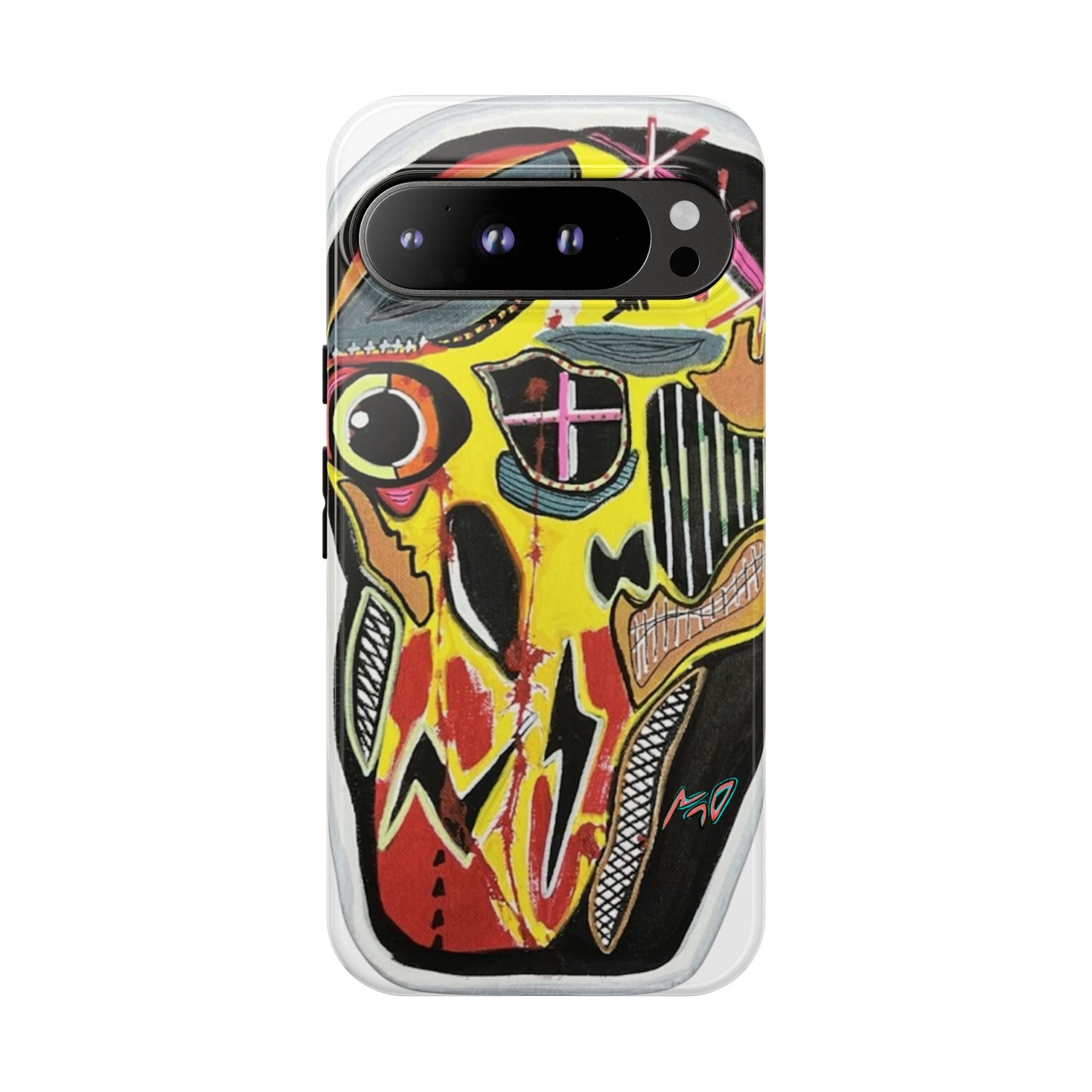 VINCENT.  Skull Riot Phone Case – Colorful Abstract Horror Art Protective Cover