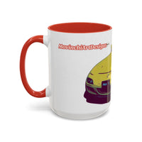 RX7  Coffee Mug — Yellow Sports Car Illustration Accent Mug