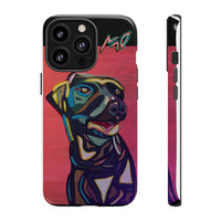 Colorful Pit LABRADOR Tough Phone Case — Vibrant Pop Art Dog Design