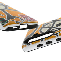 Abstract TAINO  Tribal Art Phone Case – Bold Orange Graphic Protective Cover