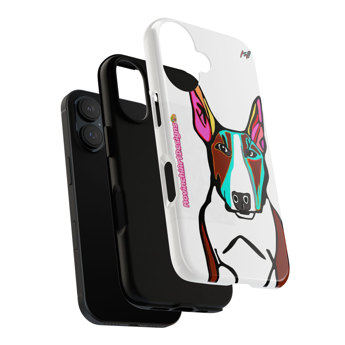 MR Bull Terrier Phone Case — Colorful Pop Art Tough Cases for Dog Lovers