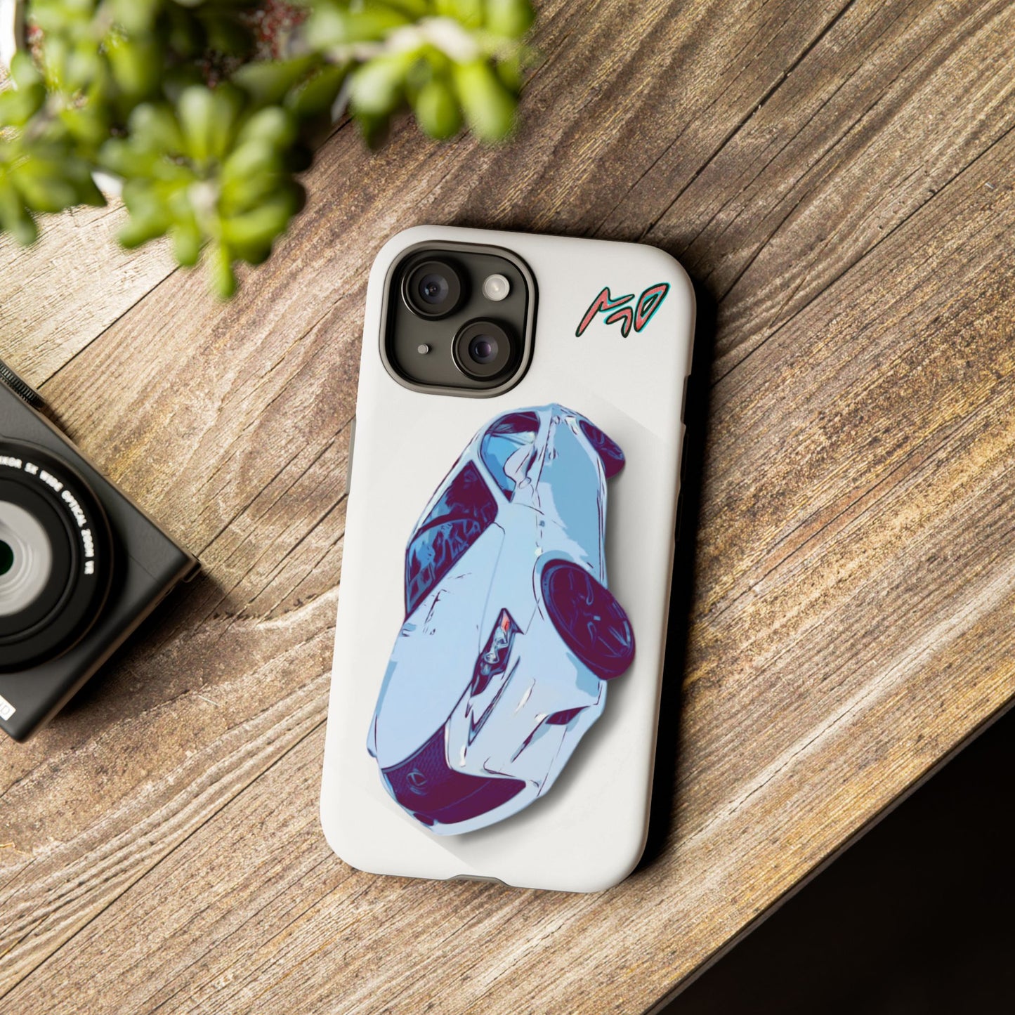 Melvin White Sports Car Phone Case - Retro Pop Art Supercar Protective Tough Case