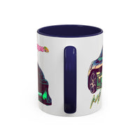 Coffee Mug —ECLIPSE  Neon Sports Car Design with "MovinchiArtDesigns" Logo
