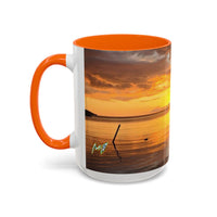 Sunset Harbor Coffee Mug — Golden Beach Sunrise Accent Mug (11/15oz)