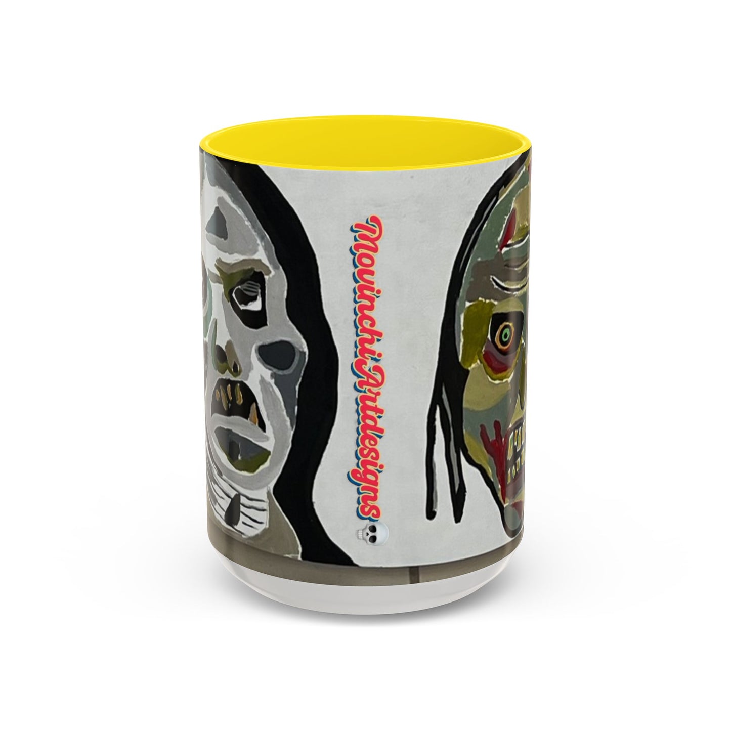 3 amigos2.0 Zombie Skull Coffee Mug — Spooky Horror Accent Mug (11/15 oz)