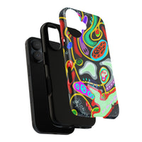 CRAZY4  Abstract Neon Skull Phone Case — Colorful Psychedelic Protective Cover