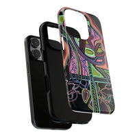 HEART ATTACK Abstract Neon Face Tough Phone Case – Vibrant Art Phone Cover