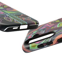 HEART ATTACK Abstract Neon Face Tough Phone Case – Vibrant Art Phone Cover