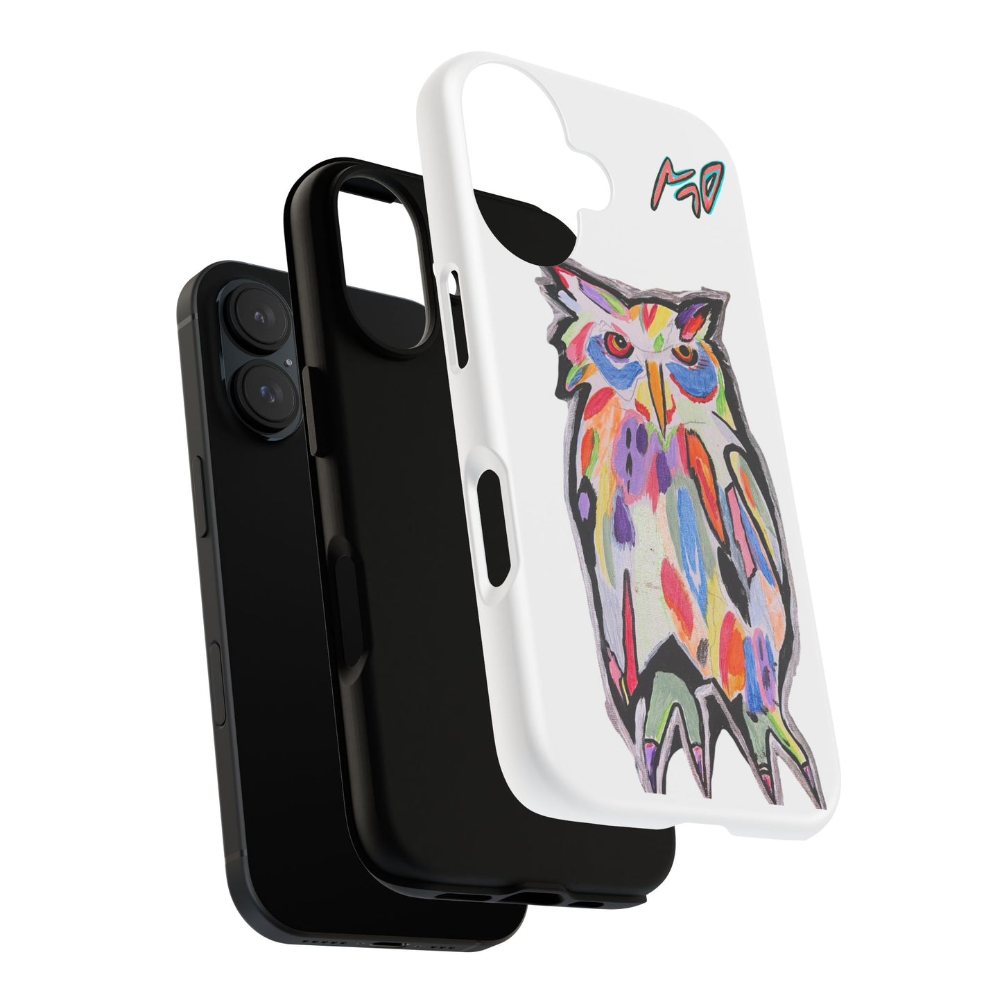 Colorful Owl Phone Case — Artistic Owl Illustration Tough Case