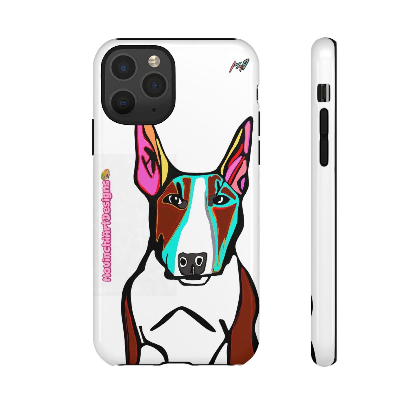 MR Bull Terrier Phone Case — Colorful Pop Art Tough Cases for Dog Lovers