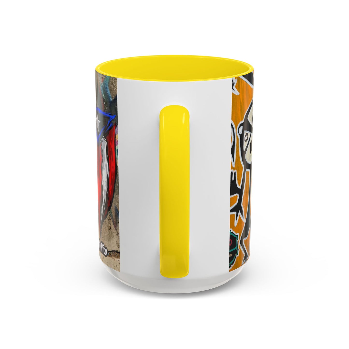 Puerto Rico Flag Coffee Mug — Rustic Street Art Accent Mug (11/15 oz)