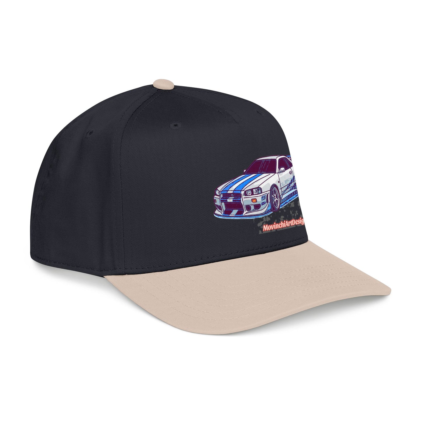 Racing Skyline Embroidered Cap — Vintage GT Sports Car Hat