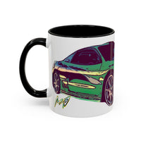 Coffee Mug —ECLIPSE  Neon Sports Car Design with "MovinchiArtDesigns" Logo