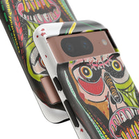 KUNTA.  Abstract Tribal Skull Phone Case — Colorful Street Art Protective Cover