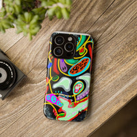 CRAZY4  Abstract Neon Skull Phone Case — Colorful Psychedelic Protective Cover