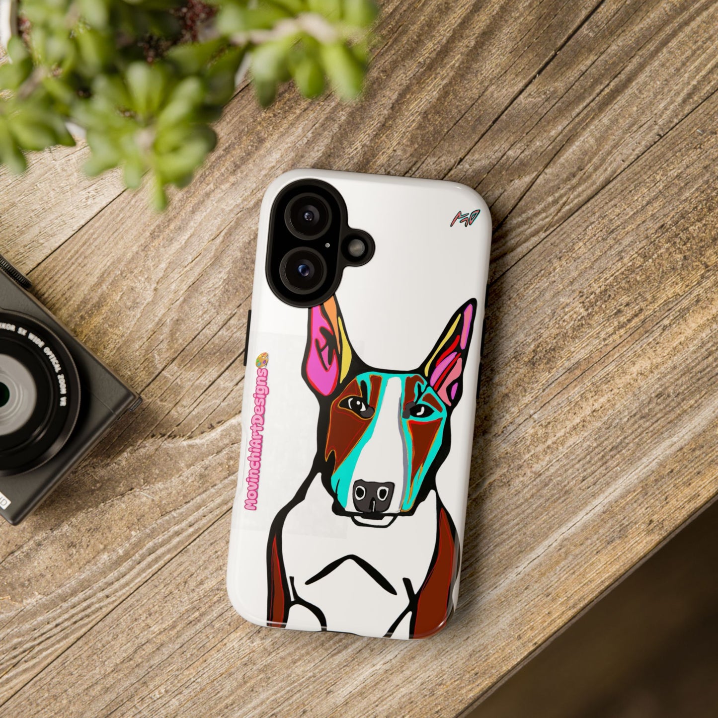 MR Bull Terrier Phone Case — Colorful Pop Art Tough Cases for Dog Lovers