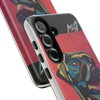 Colorful Pit LABRADOR Tough Phone Case — Vibrant Pop Art Dog Design